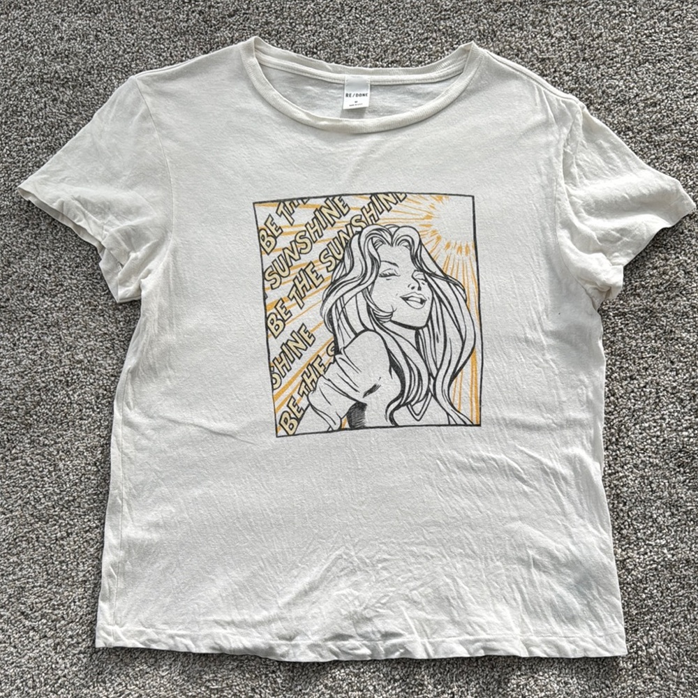 Graphic Tee with Sunshine Print